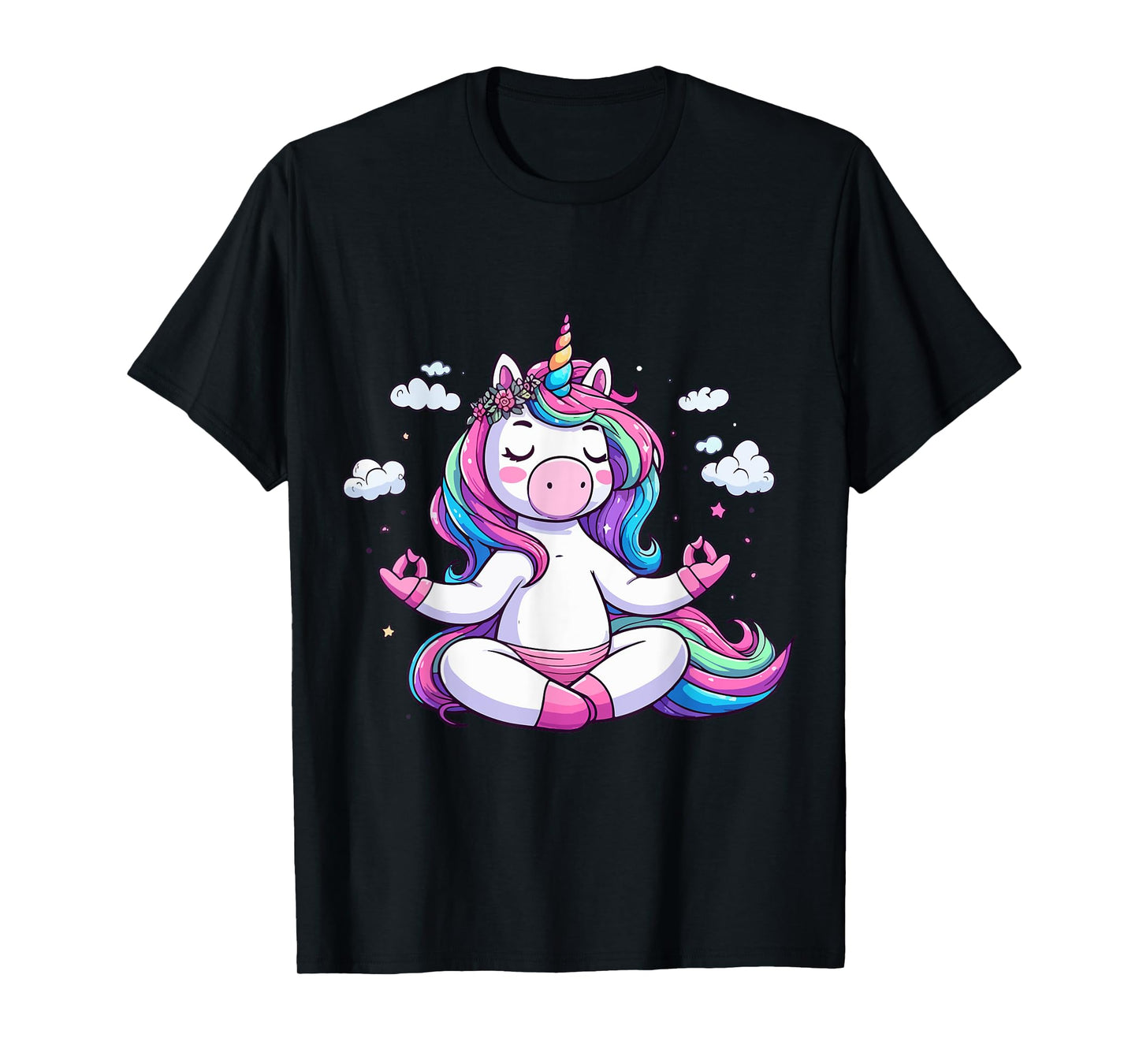 Meditation Unicorn Yoga Pose Relaxing Animal T-Shirt