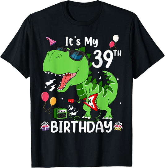 Kids It's My 39th Birthday T-Rex 39 Year old Birthday Shirts T-Shirt