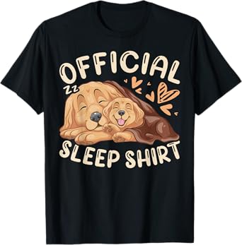 Official Sleep Shirt, Golden Retriever with Puppy T-Shirt
