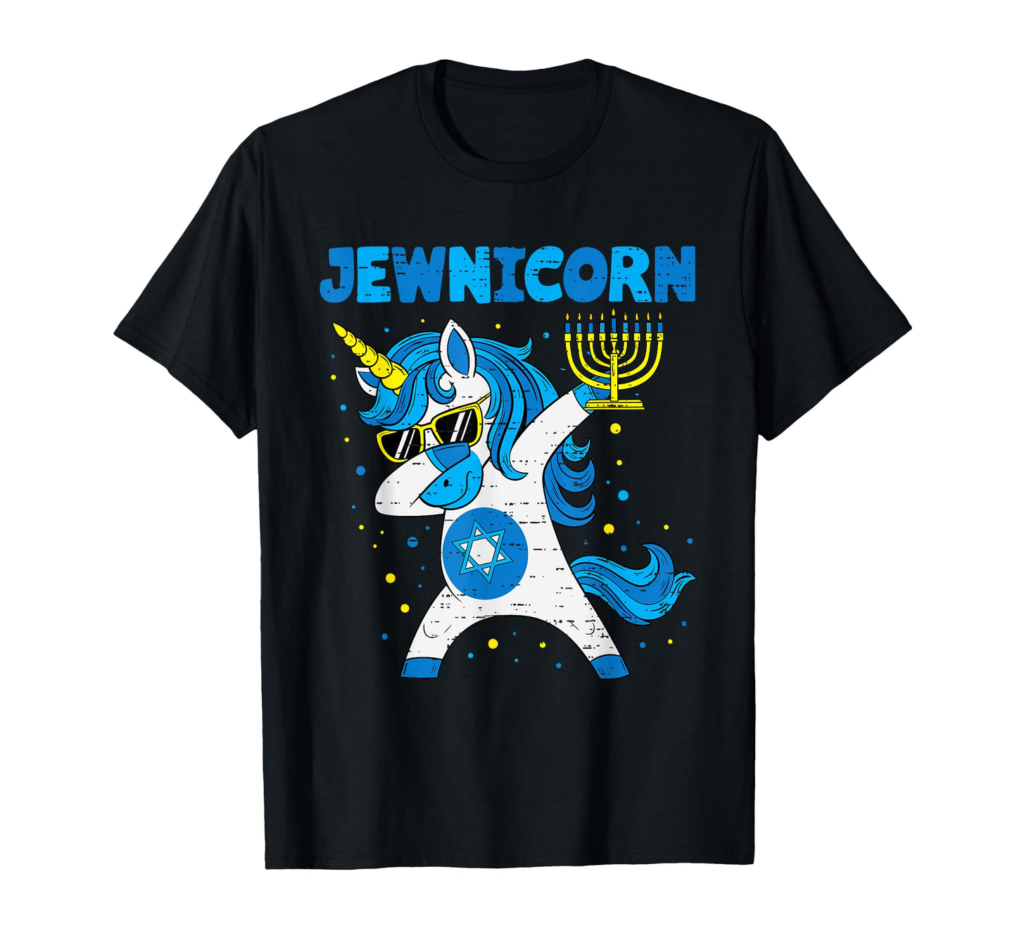 Jewnicorn Funny Jewish Unicorn Chanukah Hanukkah Girls Kids T-Shirt