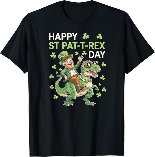 Happy St. Pat T-Rex Day Boys Kids Dinosaur St Patricks Day T-Shirt