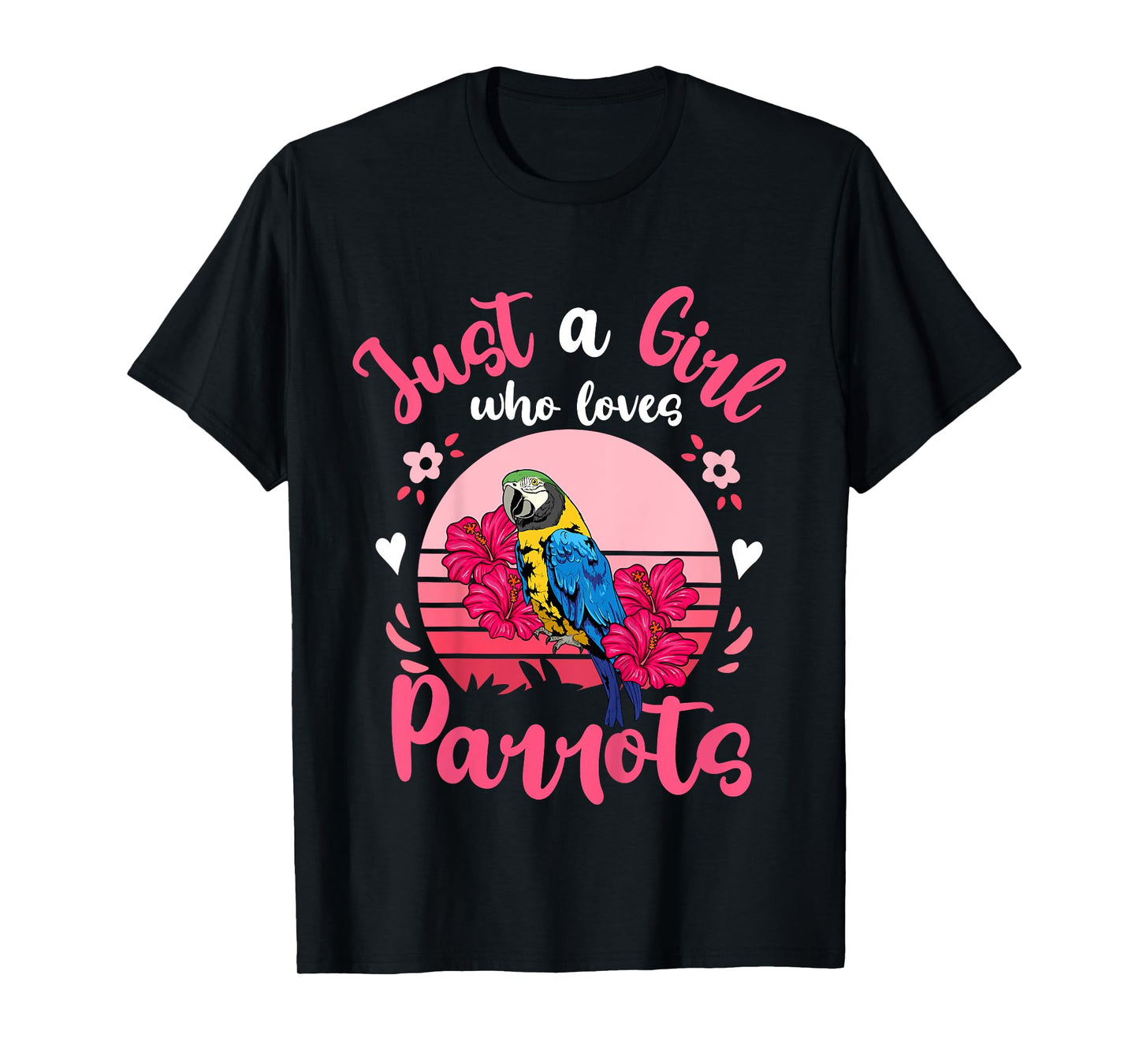 Kids Parrot Just a Girl Who Loves Parrots T-Shirt