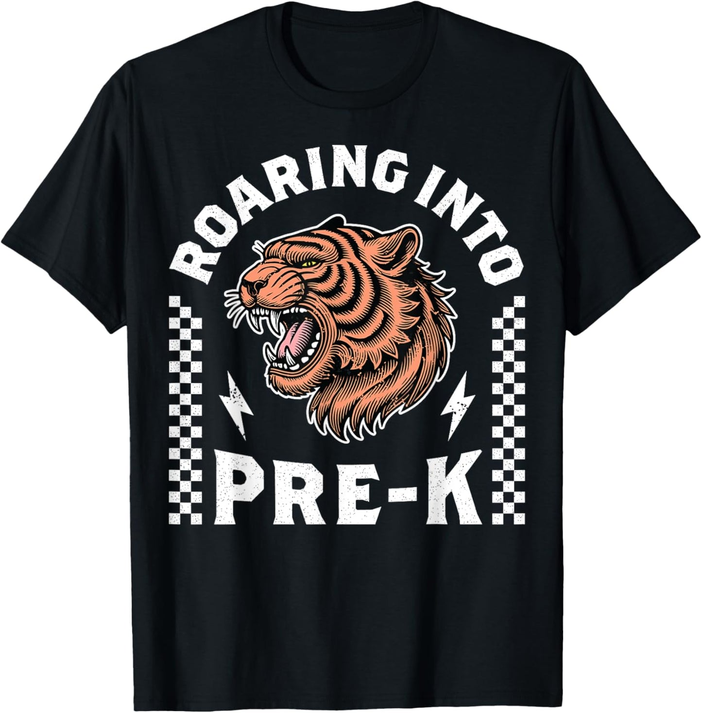 Roaring Into Pre-K Tiger I’m Ready for Pre K Boy Girl Funny T-Shirt
