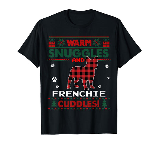 French Bulldog Christmas Pajama Shirt Ugly Christmas Sweater Men Women Kids T-Shirt