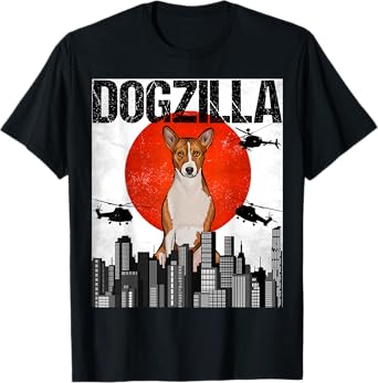 Funny Vintage Japanese Dogzilla Basenji T-Shirt