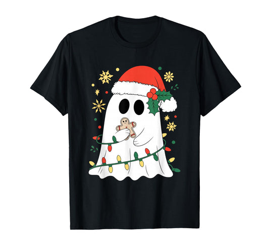 Ghost Christmas Santa Spooky Christmas T-Shirt
