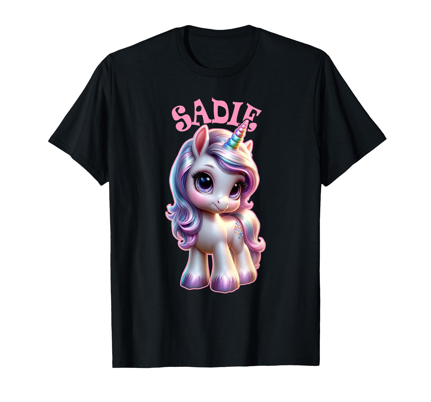Sadie Cute Unicorn Design for Girls Name Sadie T-Shirt