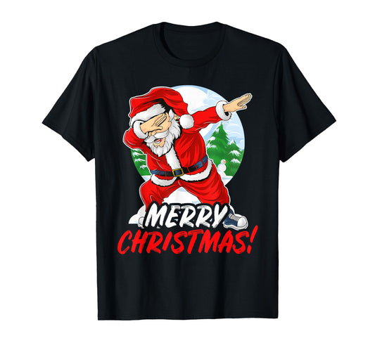 Unicorn Santa Claus Dab Christmas T-Shirt