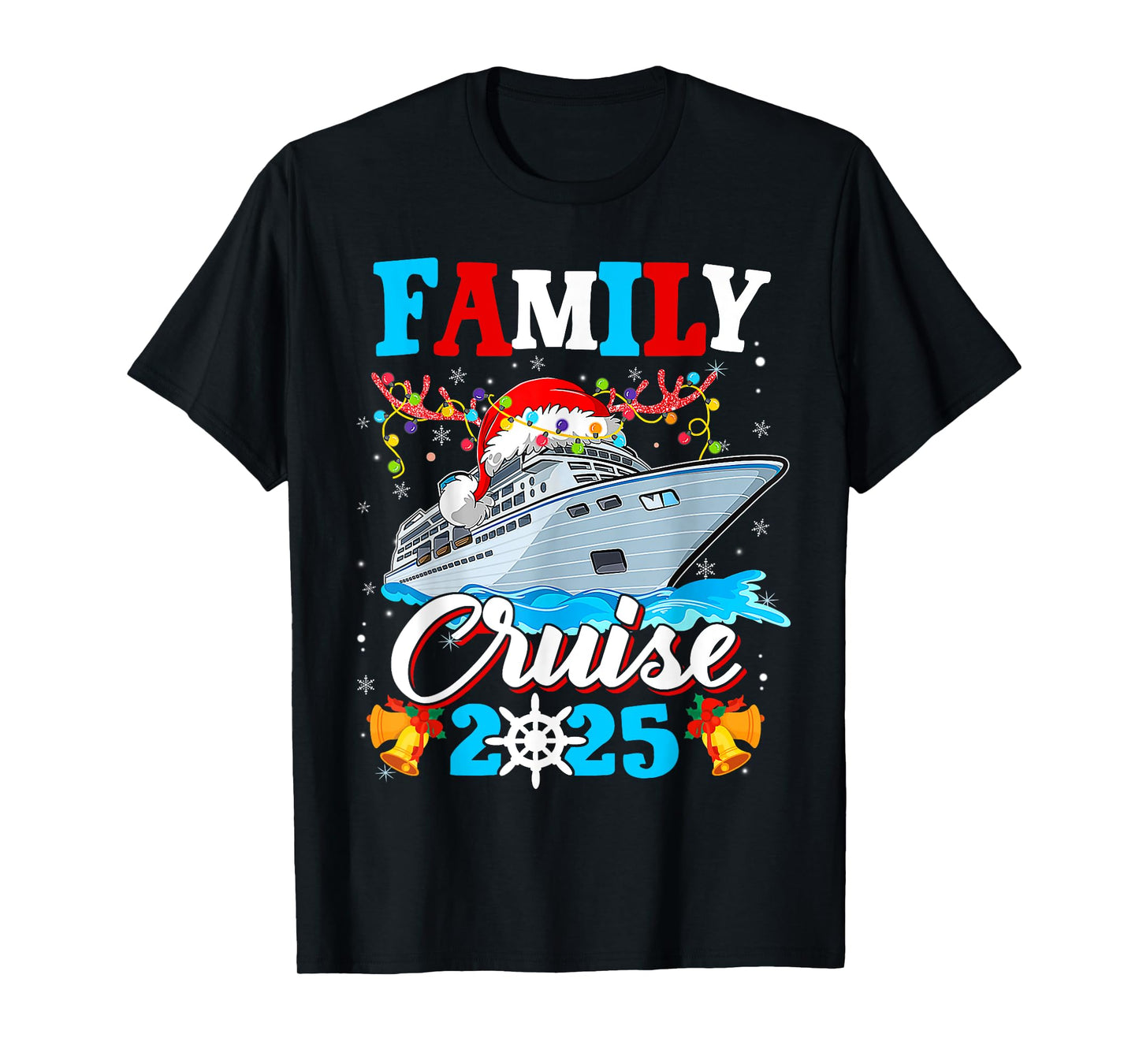 Family Cruise 2025 Matching Family Christmas Cruise Holiday T-Shirt
