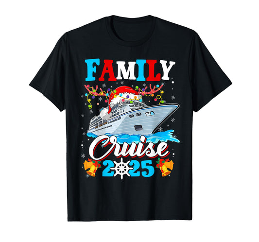 Family Cruise 2025 Matching Family Christmas Cruise Holiday T-Shirt