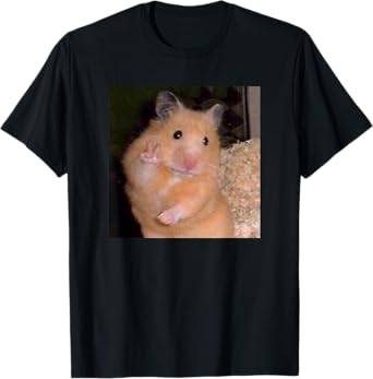 Hamster Meme Peace Sign Funny Pet Owner Trendy T-Shirt