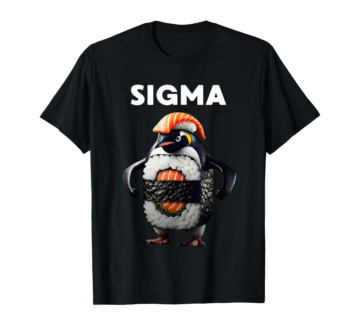 Sigma Italian Brainrot Meme Penguin Sushi Salmon Youth Kid T-Shirt