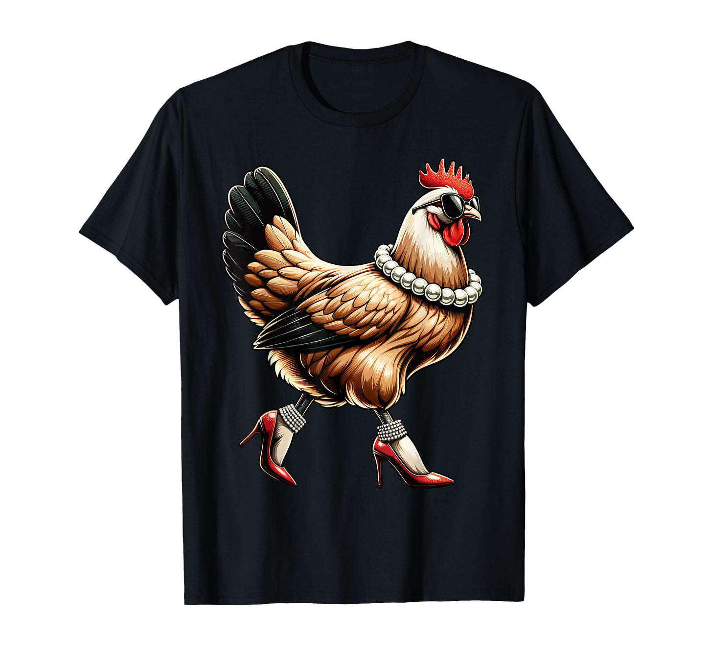 Chicken Funny Fried but Fabulous Graphic Women Chicken Lover T-Shirt