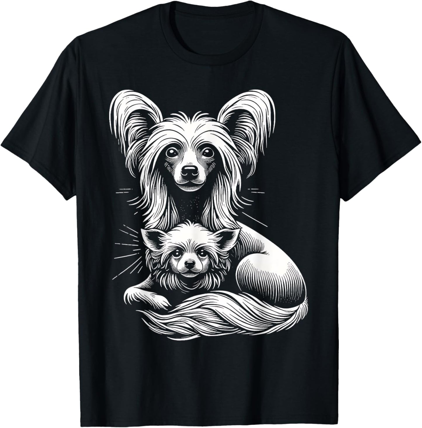 Chinese Crested Dog Mom Funny Graphic Tees T-Shirt