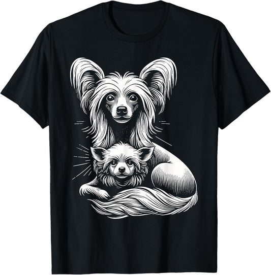 Chinese Crested Dog Mom Funny Graphic Tees T-Shirt