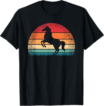 Retro Horse Vintage Horseback Riding Western Men Women Kids T-Shirt