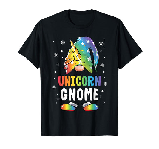 Gnome Unicorn Shirt Family Matching Group Christmas Girls T-Shirt