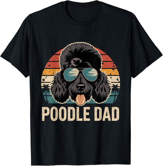Funny Vintage Poodle Dad Poodle Lover T-Shirt