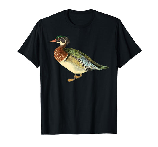 Duck T-shirt Cute Wood Duck Tee Vintage Duck Graphic T-Shirt