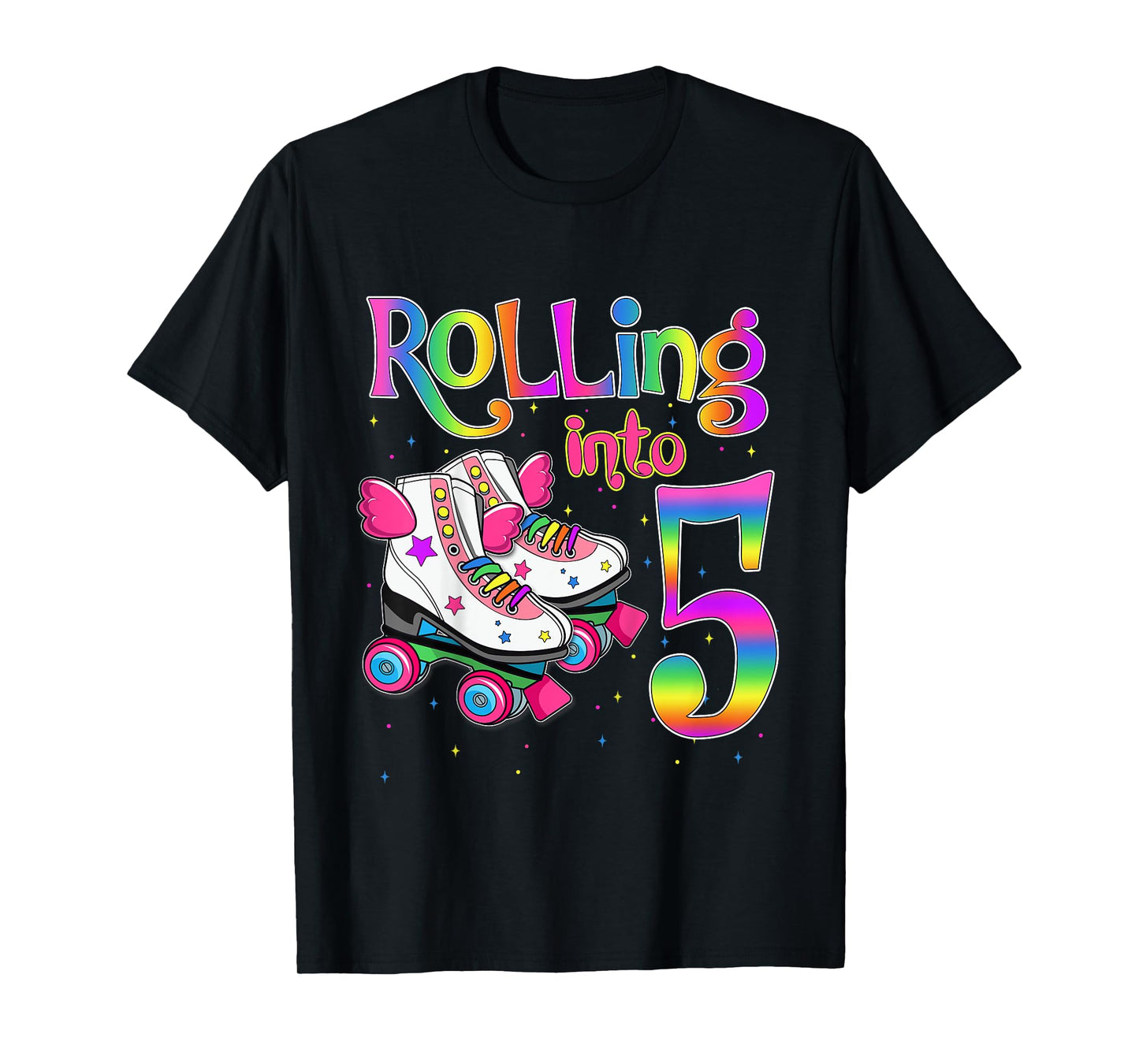 Rolling Into 5 years Let's Roll I'm Turning 5 Roller Skate T-Shirt