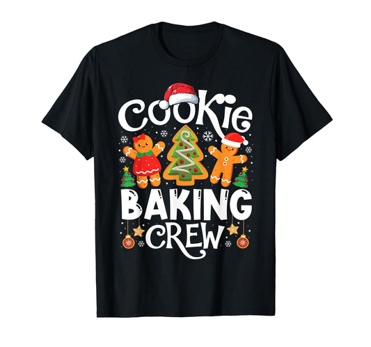 Cookie Baking Crew Cooking Lover Santa Xmas Gingerbread T-Shirt