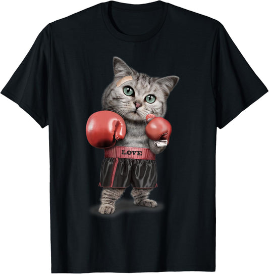 Tabby Cat as Boxing Champion, Boxer, T-Shirt