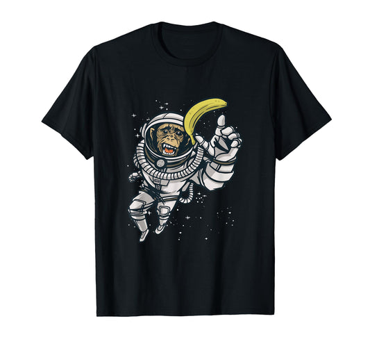 Funny Astronaut Monkey Chimpanzee Chimp Space Humor Meme T-Shirt