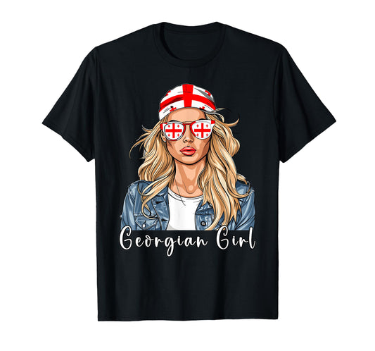 Georgian Flag Souvenirs Woman Girl Products Georgia T-Shirt