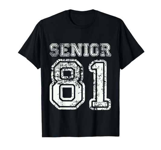 Senior 81 Class of 1981 Retro College High School Graduation T-Shirt