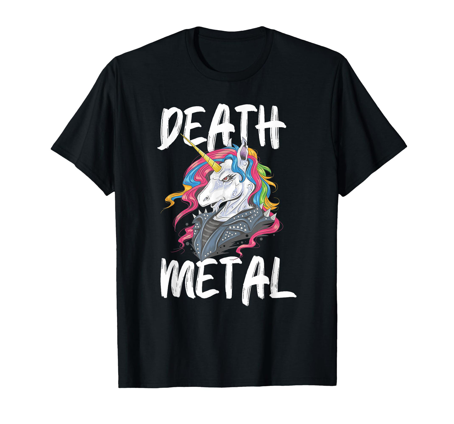 Unicorn Death Metal Rocker Go To Hell Funny Gift T-Shirt