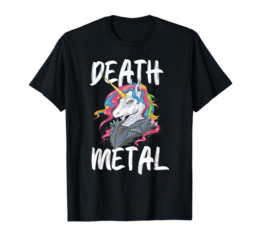 Unicorn Death Metal Rocker Go To Hell Funny Gift T-Shirt
