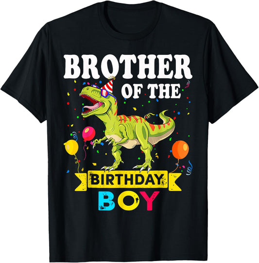 Brother Of The Birthday Boy Dinosaur T-Rex Matching Family T-Shirt