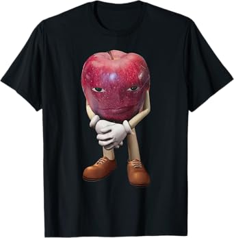 Me Asf Apple Funny Apple With Face Meme Wapple T-Shirt