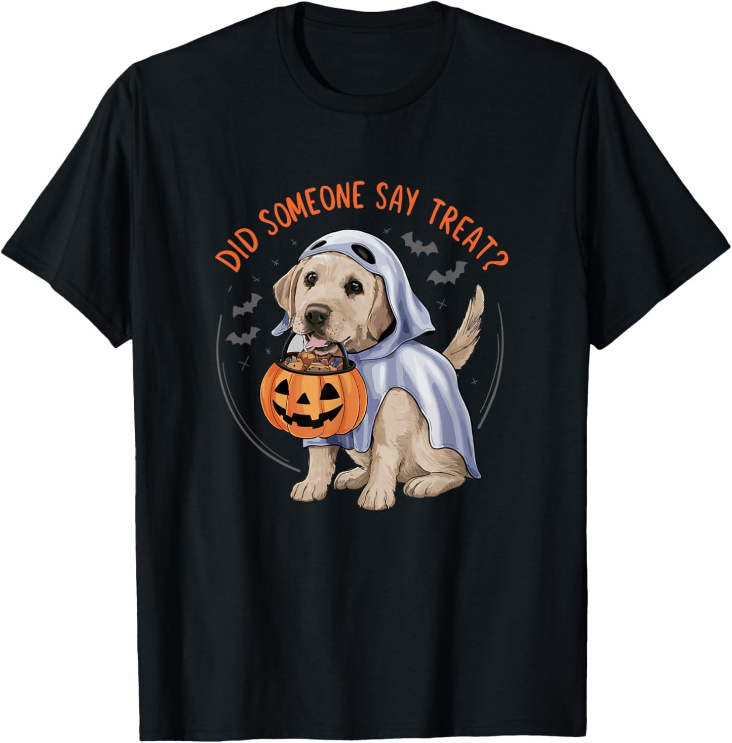 Ghost Labrador Puppy Treats Halloween Labrador Dog T-Shirt