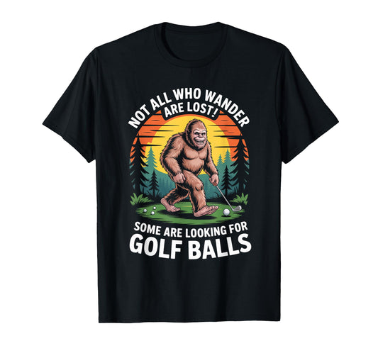 Funny Bigfoot Golf Pun Graphic Retro Humor T-Shirt
