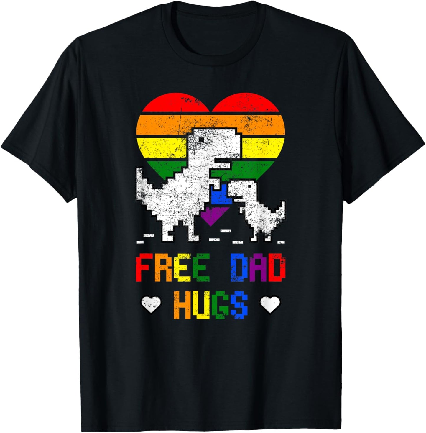 Dinosaur Trex Dino LGBTQ Pride Rex Rainbow T-Shirt