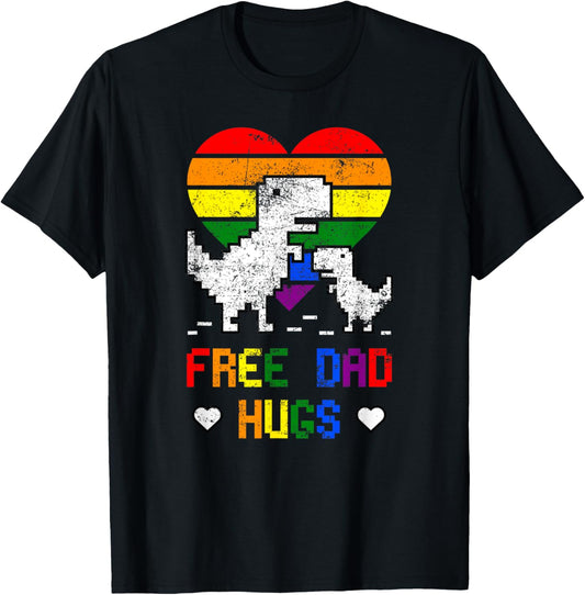 Dinosaur Trex Dino LGBTQ Pride Rex Rainbow T-Shirt