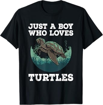 Funny Sea Turtles Design For Boys Kids Men Tortoise Lover T-Shirt
