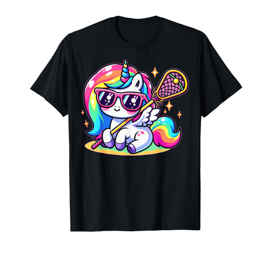 Funny Unicorn Lax Lacrosse Men Boys Girls Youth Teens Sports T-Shirt
