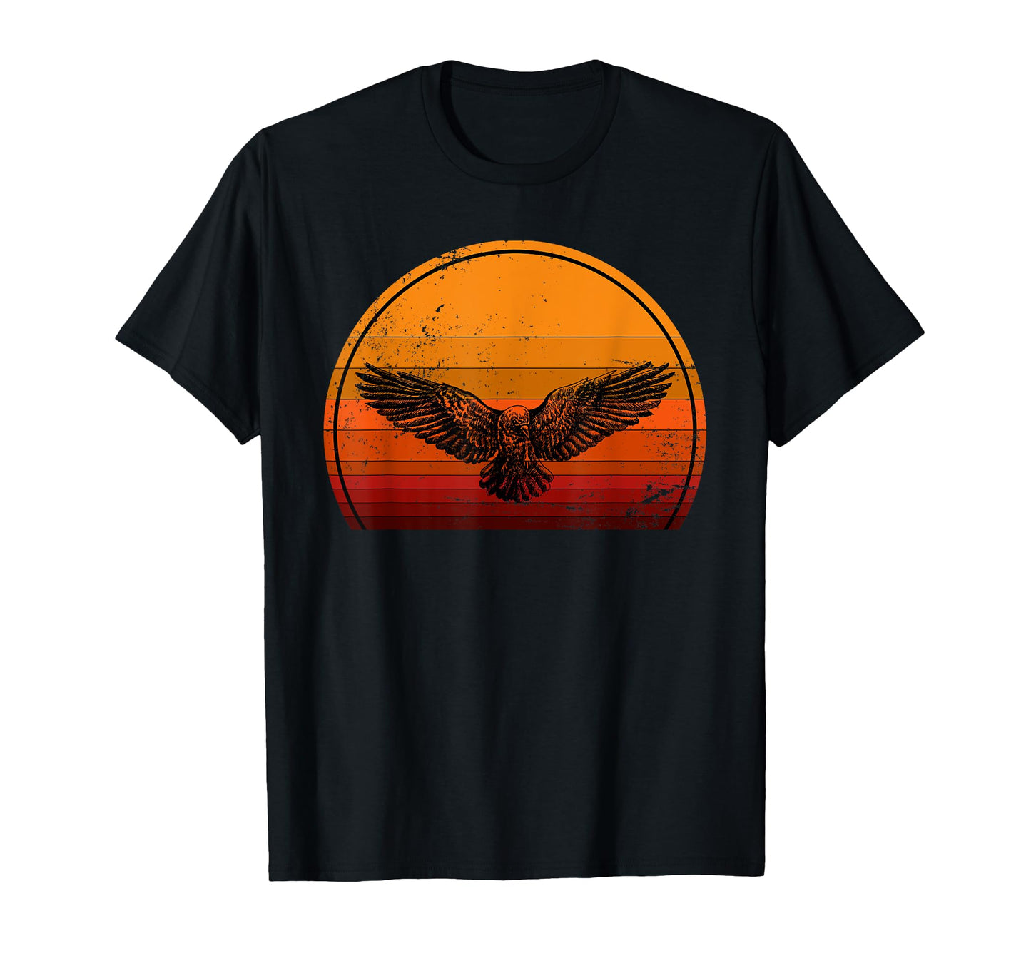 Scary Bird Raven Retro Gift Spooky Crow T-Shirt