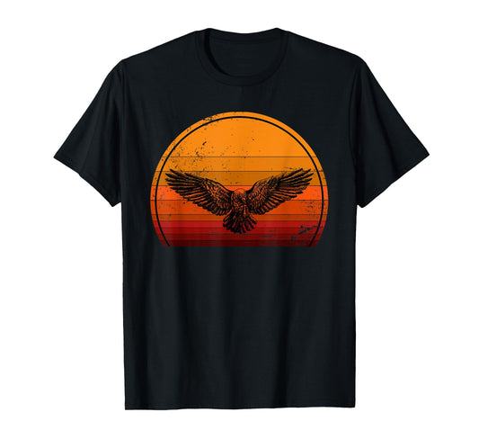 Scary Bird Raven Retro Gift Spooky Crow T-Shirt