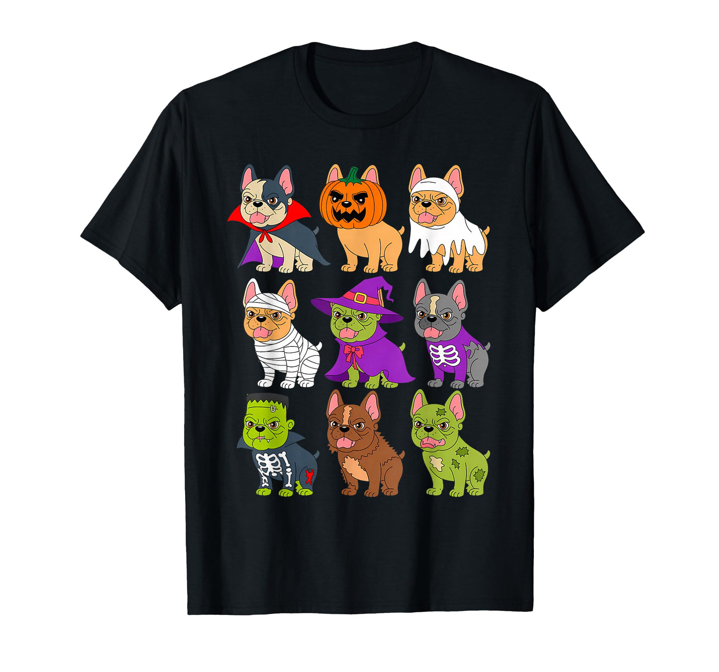 French Bulldog Halloween Costume Dog Lovers Pumpkin T-Shirt