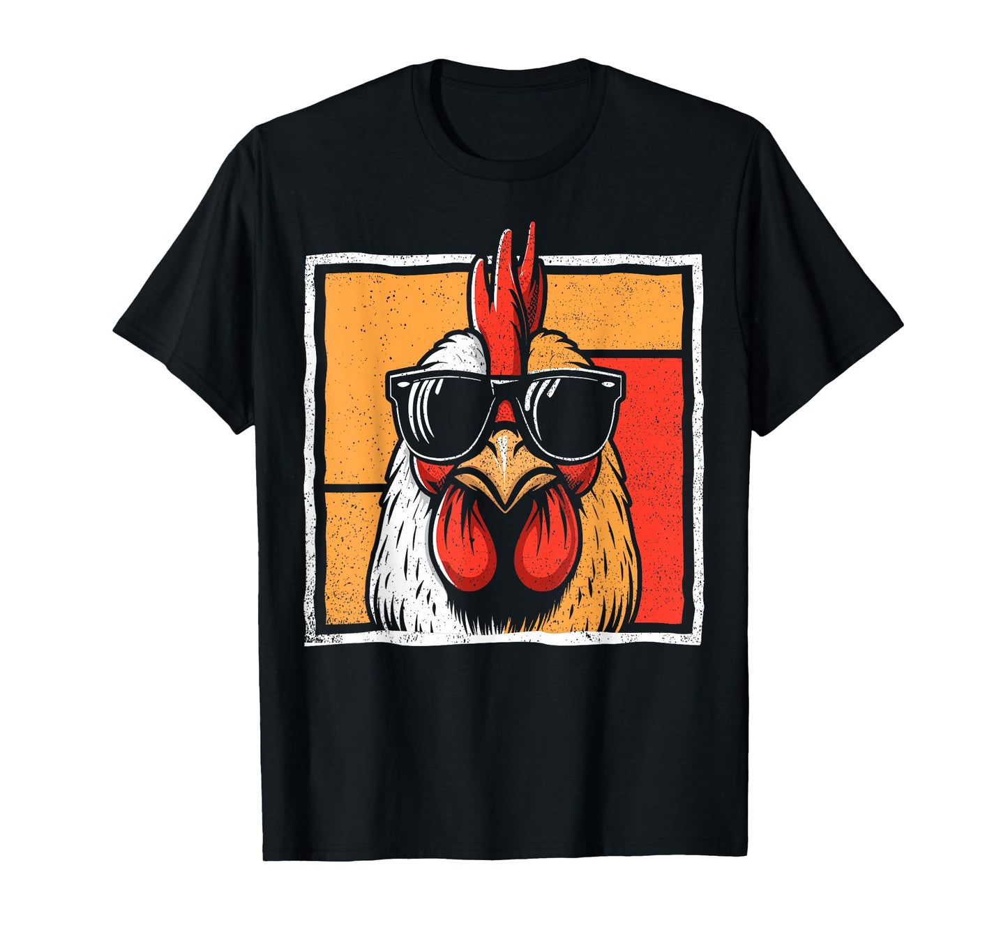 Chicken Sunglasses Retro Vintage Funny For Farmer Men Women T-Shirt
