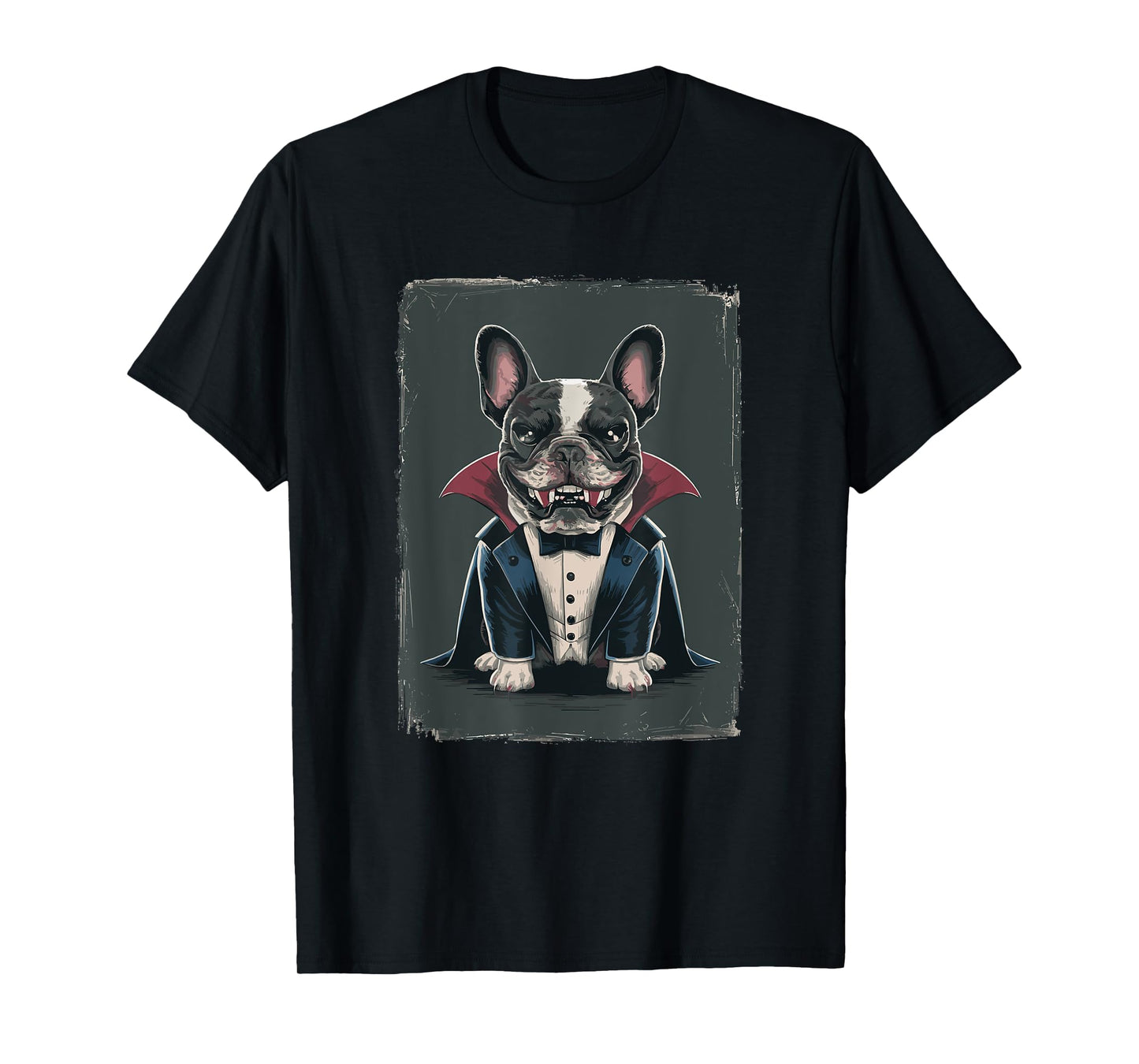 Halloween Vampire French Bulldog Frenchie T-Shirt for Men Women