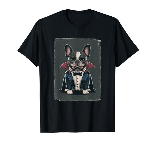 Halloween Vampire French Bulldog Frenchie T-Shirt for Men Women