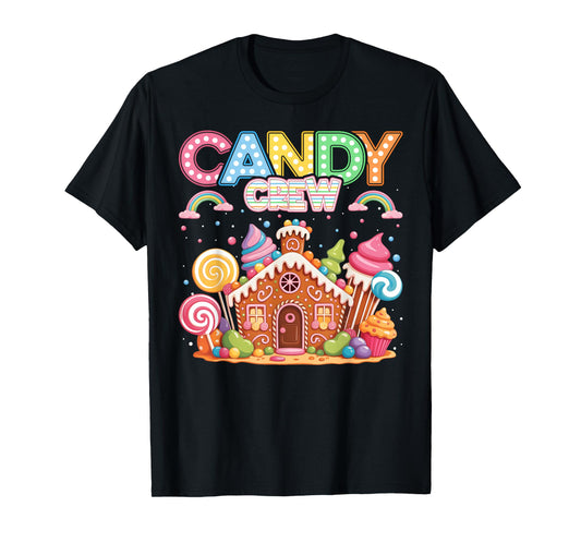 Merry Christmas Candy Crew Squad Matching Xmas Boy Girl Kid T-Shirt