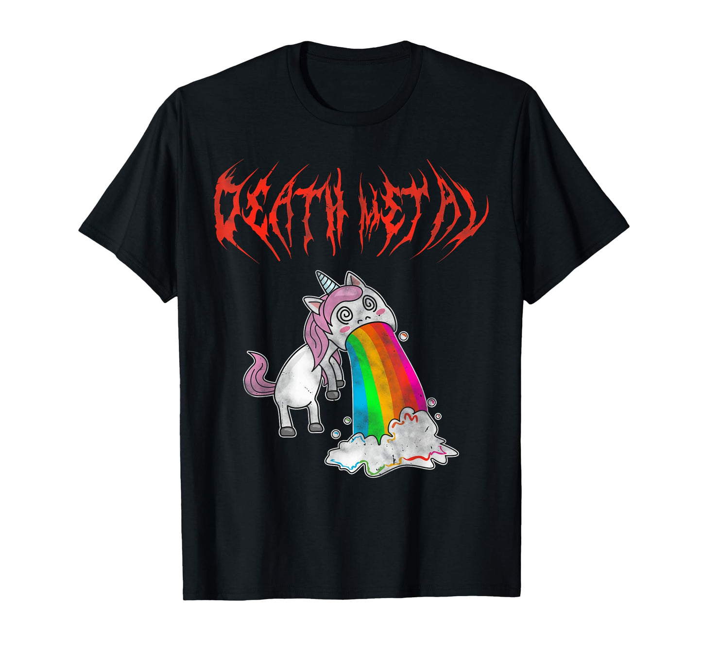 Metal Festival Puking Unicorn Death Metal Unicorn Metalcore T-Shirt
