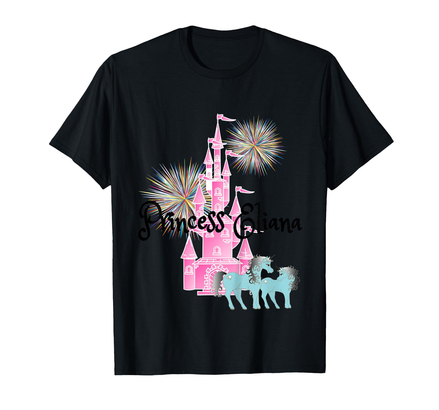 Kids Princess Eliana Name Girls Personalized Custom T-Shirt