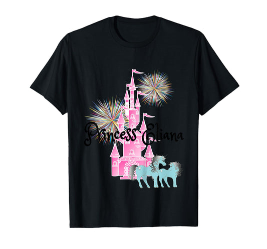 Kids Princess Eliana Name Girls Personalized Custom T-Shirt