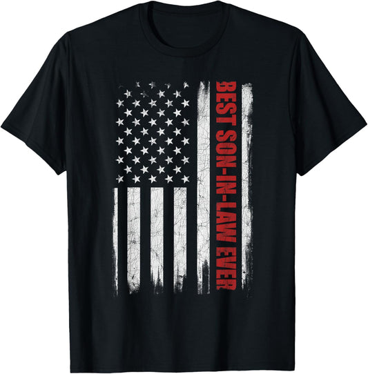 Funny Best Son In-Law Ever, US American Flag Son In-Law Men T-Shirt